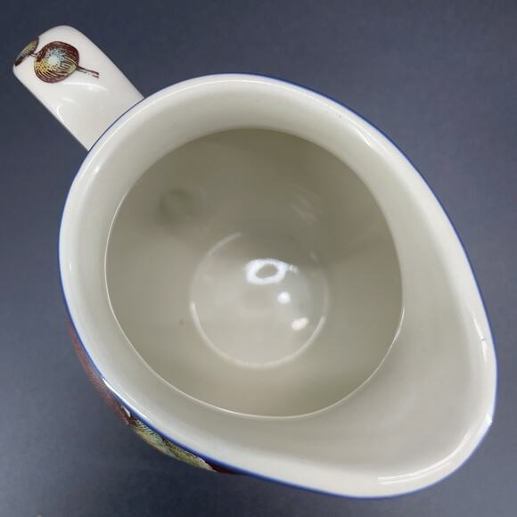 Pier 1 Macintosh Fruit Creamer Earthenware Coffee Cream Pitcher Fall Cottagecore - Picture 6 of 7